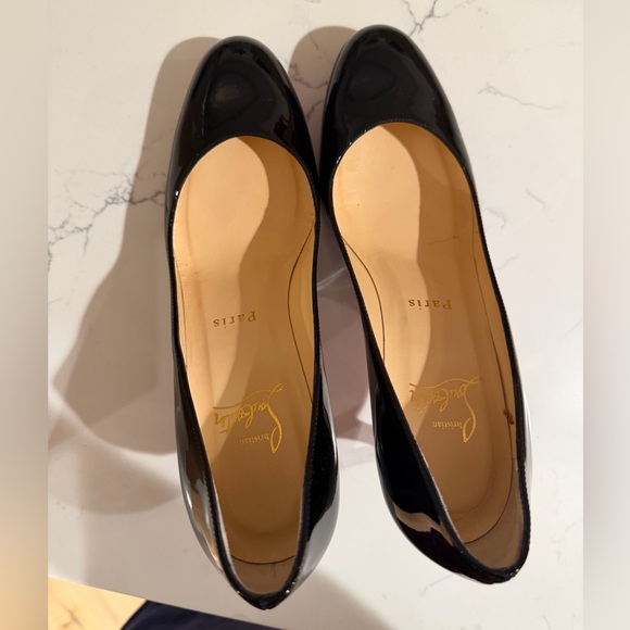 Christian Louboutin Simple 70 Black Patent Leather Heels - Picture 7 of 10